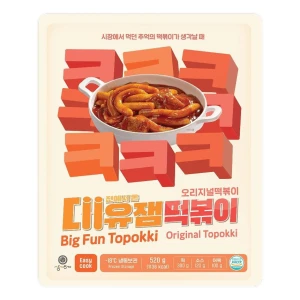 Big Fun Original Topokki Spicy Korean Rice Cakes Tteokbokki Street Food Snack 2 Servings