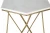 Import Spitiko Homes Accent Table With polished Iron and Marble top 16x14x18 Inch from Australia