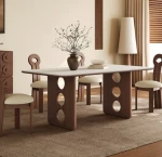 Solid wood dining table and chairs