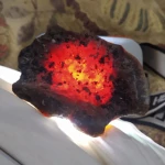 Natural Raw Amber Stone with Translucent Red Core - Natural Yemeni Amber