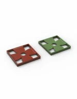 Circular Lacquer Coaster – Traditional Window Motif