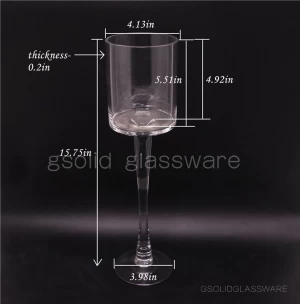 glass stemmed  candle holders vases table centrepieces home decor