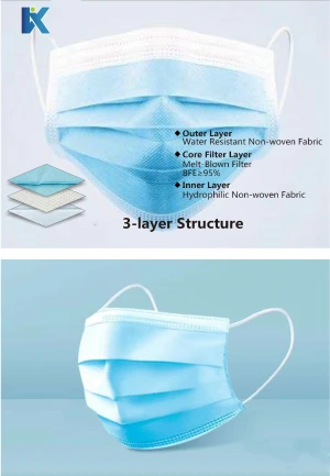 disposable 3-ply earloop face mask