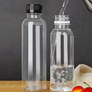 Custom Size Round Shaped Disposable Empty Plastic Beverage Bottle