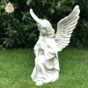 Modern new design Monument & Tombstone ornament kneeling marble angel sculpture with folded hands