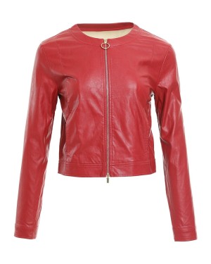 Ladies’ PU jacket G63845(Penny Black)
