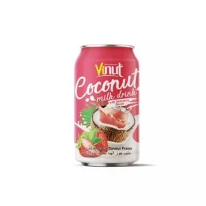330ml Coconut Milk With Strawberry Flavour VINUT Hot Selling Free Sample, Private Label, Wholesale Suppliers (OEM, ODM)