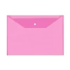 Wholesale document wallet Plastic Envelope Pocket Wallets School Folder Document A4 Clear File Bag With Snap Button Fol