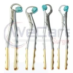 Dental Extraction Forceps - Golden Plated - Standard Series - Set of 4 Pieces - Dental Extraction