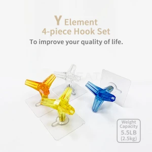 GREATIM  GT-YH04-M4 Adhesive Hooks,_4 Color, Kitchen, Bathroom Robe Hooks,