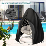 Patio Hanging Chair Cover 420D Oxford Fabric Waterproof Veranda Patio Cocoon Egg Chair