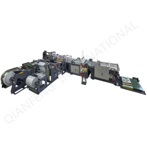 Automatic cutting sewing hot melt gluing machine with pe liner