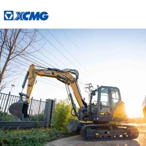 XCMG official XE80E mini excavator agriculture 8 ton crawler ripper excavator with rotary close cabbin