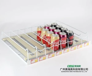 Supermarket shelves System gravity flex roller and shelf Divider