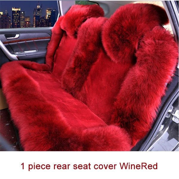 Red fluffy car 2024 seat covers