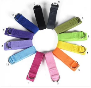 High Quality Wholesale Factory Price Yoga Strech Belt Stretching yoga Strap with D Ring