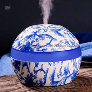 Humidifier Blue White Porcelain Ultrasonic Air Humidifier Aroma Essential Oil Diffuser Aromatherapy for Home Office SPA