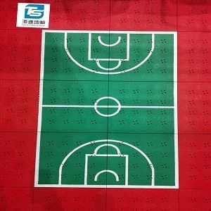 Basketball flooring supports logo customization