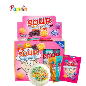 Fruity sour chewy candy mixed flavor