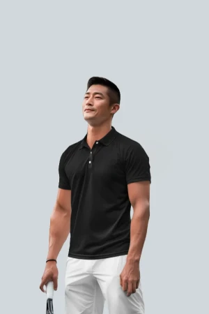 Pure Cotton Polo Neck Solid 180GSM T-Shirt