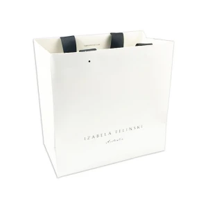 white paper shopping bag with Logo