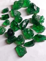Natural Tsavorite, Green garnet, Rough gemstones, Green garnet jewerly