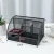 Import Metal fixed black office desktop multi-function with drawer mesh storage box custom from China
