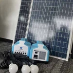 ZONERGY 60w Poly crystalline Solar Panel Mini DC Power Station Battery Light Kit Energy System Portable TV Fan Generator