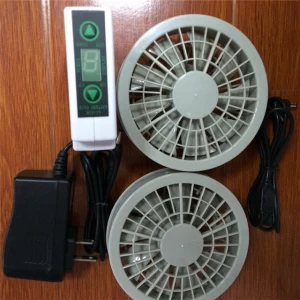 High quality 12v rechargeable battery pack with 12v axial cooling fan with cable for air conditioner jacket