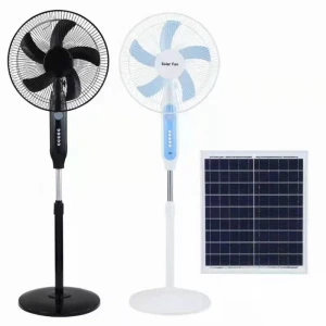 Hot selling 16 inch Solar charging table electric fan with power bank function portable and solar rechargeable fan