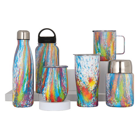 Buy 500ml Double Wall Cola Shape Water Bottle Vacuum Flask Sport ...