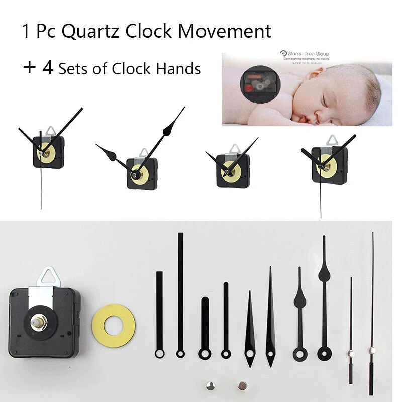1 Set DIY Clock Movement Quartz Watch 6168S Silent Sweep Wall Clock Mechanism Parts Repair Replacement Tools