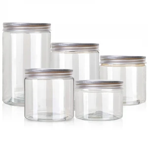 10 ml --200 ml  empty plastic PET plastic jars containers with aluminum lids and white inner seal