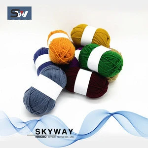 100% acrylic DIY hand knitting yarn dyed acrylic yarn for craft making