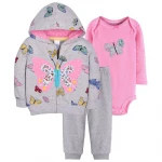100% Cotton Set Romper Pants With Baby Jacket  Arrival Model 3pack Love Baby Clothes  New  Infants & Toddlers Romper Pants