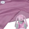 100% Polyester Knitted  crystal super soft plush fleece fabric garment fabric