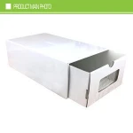 100 recycle wholesale black white brown corrugated paper storage shoe box with window