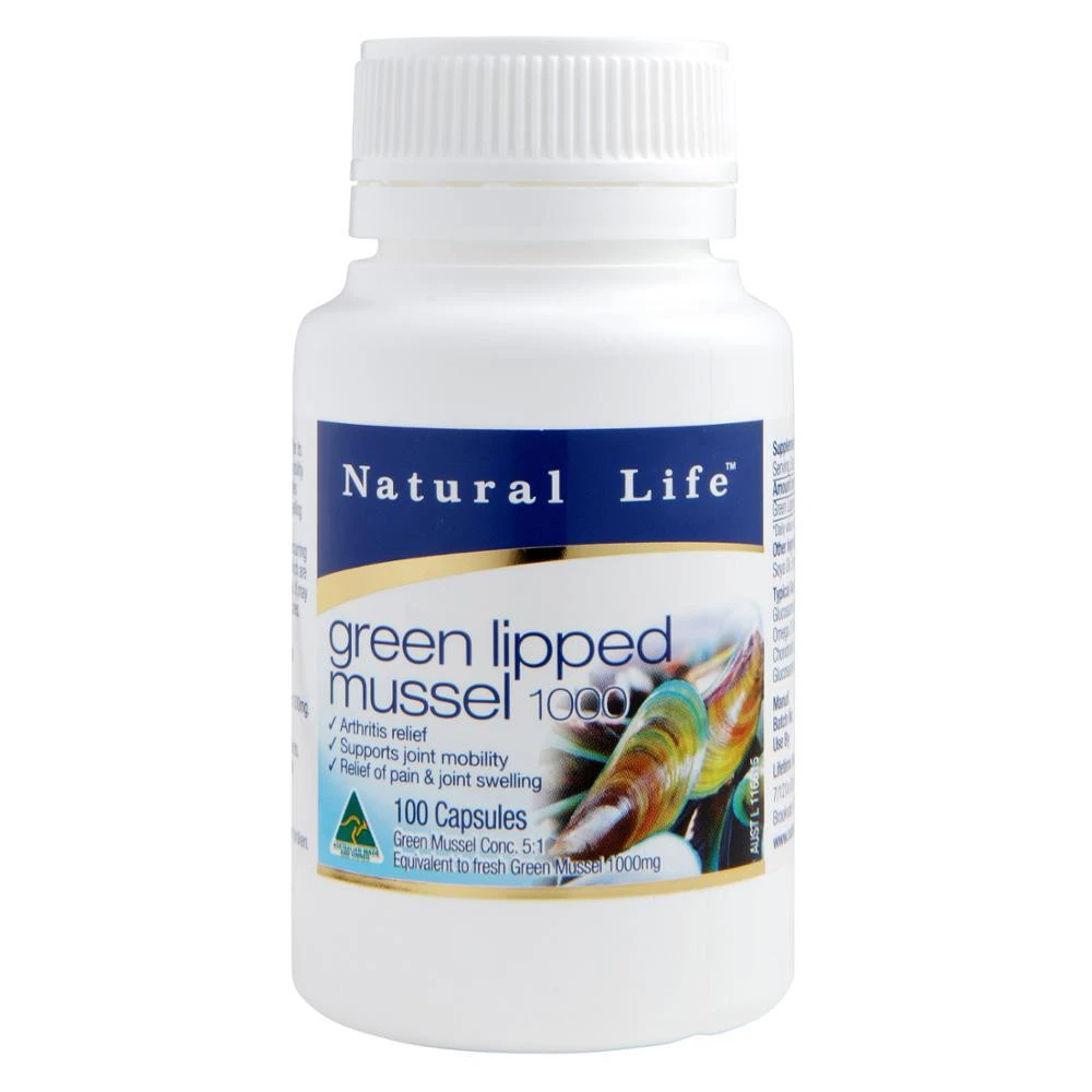 1000mg 100 Green Lipped Mussel Capsules