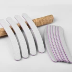 100/180 Grey Sanding Curve Banana Nail File For Nail Art Tips C004