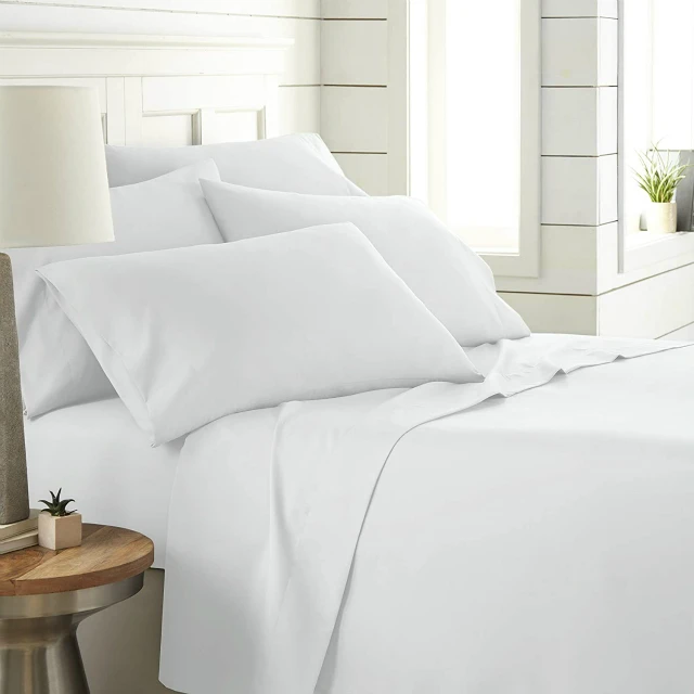 100%polyester Sheet Set 4 piece Fitted Sheet Cheap Hotel Duvet Cover bed Sheet Sets