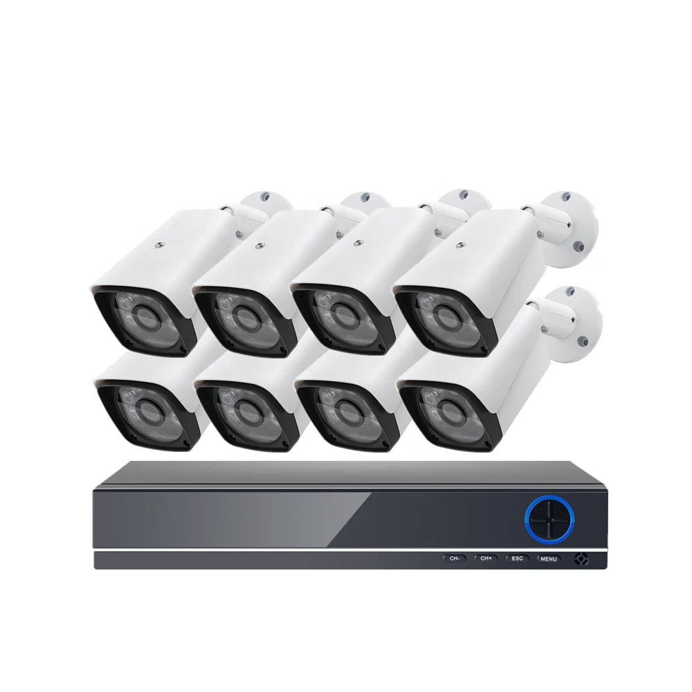1080P 5MP HD 8CH AHD DVR Kit Bullet Camera Security CCTV System Onvif Outdoor IP66 Waterproof IR Night Vision Camera Kit Set
