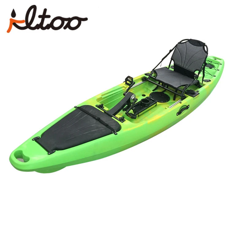 10ft pedal kayak fishing boat, rowing boats canoe plastic fishing kayak for sale