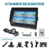 10inch Car Monitor Reversing Aid Quad Split Monitor With Camera For Truck Bus LCD Monitor