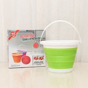 10L Foldable Silicone Collapsible Bucket for camping fishing household cleaning