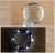 Import 10X Bifocal Double Lens Handheld 90mm Illuminated Magnifier Magnifying Glass Loupe with 6 LED Lights from China
