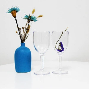 11 oz logo wine glasses shatterproof tritan wine glasses pet plastic wine glass