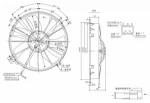 12 inch 305mm Axial Flow Fans 12V/24V dc brush radiator condenser fan motor