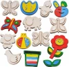 12 Wooden Magnet Creativity Arts &amp; Crafts Painting Kit Decorate Your Own for Kids Paint Gift, Birthday Parties and Family Crafts