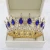 Import 12cm diameter baroque luxury princess party birthday wedding bridal crystal gold silver metal tiara crown from China