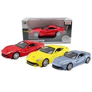 1:32 pull back diecast car toys with IC with music triple opened doors